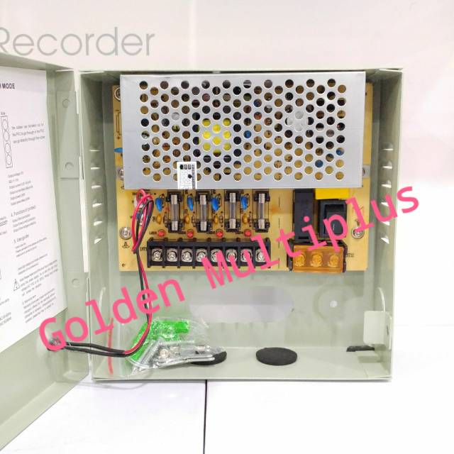 Adaptor Central BOX 5A 12V Power Supply Suplai Supli Box CCTV 5 Ampere 12 Volt 5Ampere 12Volt