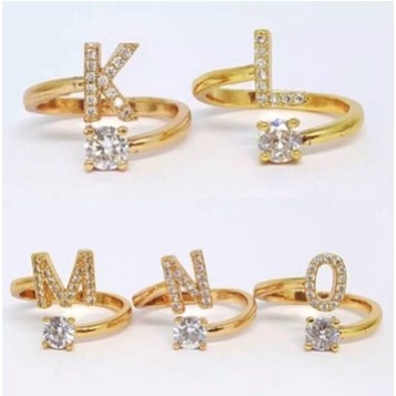 INF CINCIN GOLD SILVER ALFABET TERLARIS FOR YOUR FASHION / CINCIN INISIAL NAMA / CINCIN XUPING A-Z CINCIN KEKINIAN REMAJA / BISA COD