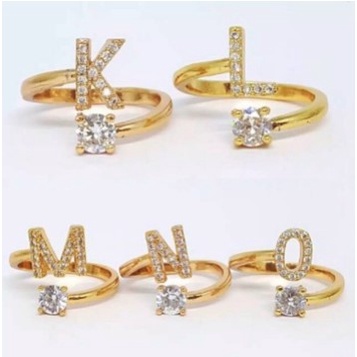 INF CINCIN GOLD SILVER ALFABET TERLARIS FOR YOUR FASHION / CINCIN INISIAL NAMA / CINCIN XUPING A-Z CINCIN KEKINIAN REMAJA / BISA COD