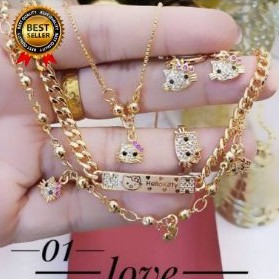 Xuping set perhiasan lapis emas 24k 1116