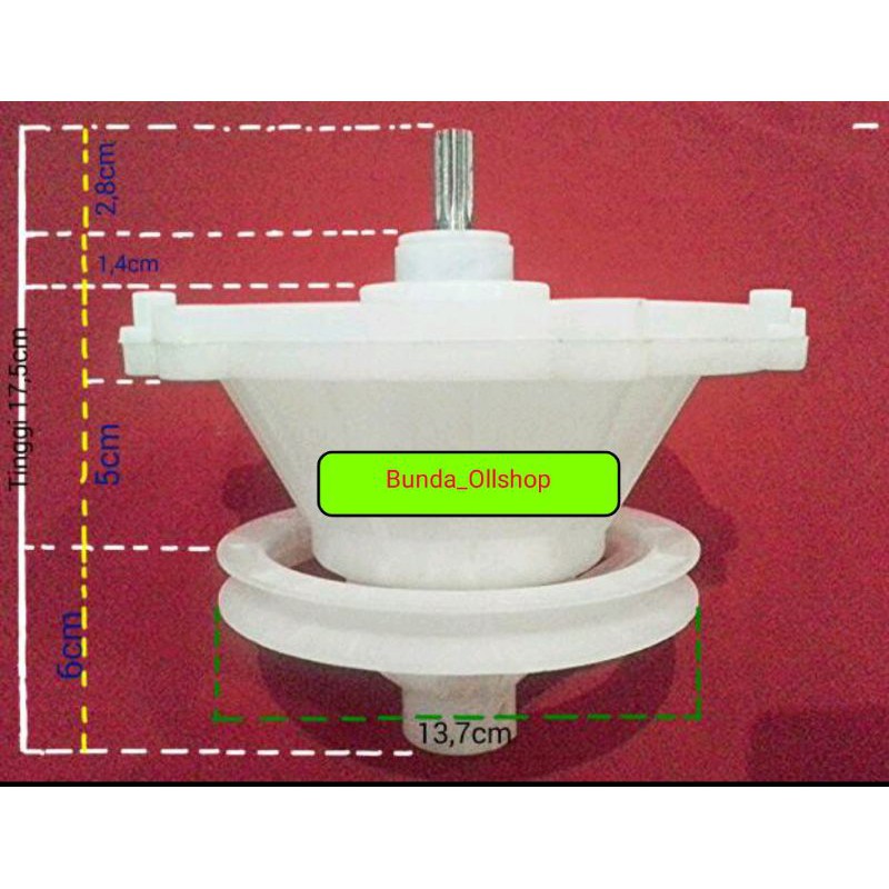 Gear Box Mesin Cuci LG Manual 2 Tabung LG Gigi 11 / Gearbox Mesin Cuci LG E