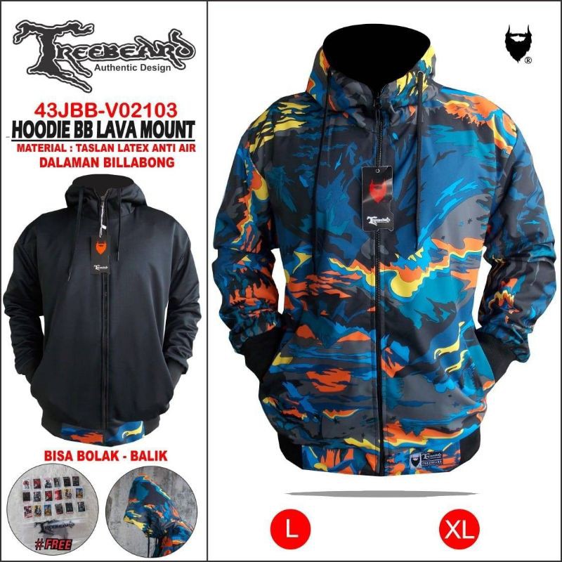  COD Jaket  Hoodie Outdor Pria Jaket  Bolak  Balik  Jaket  