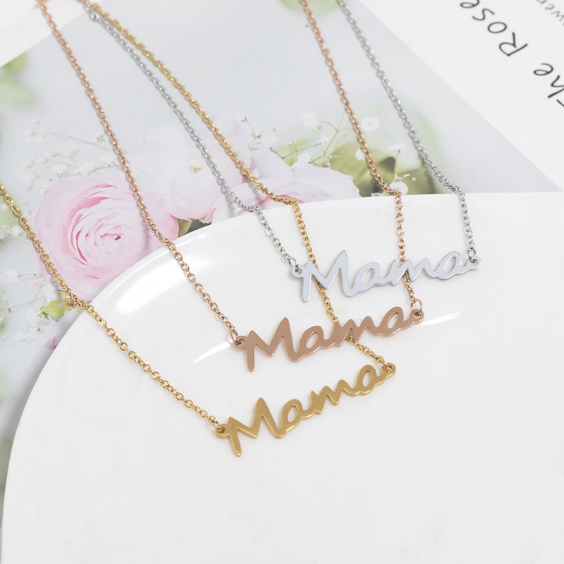 Kalung Desain Tulisan Mama Untuk Wanita