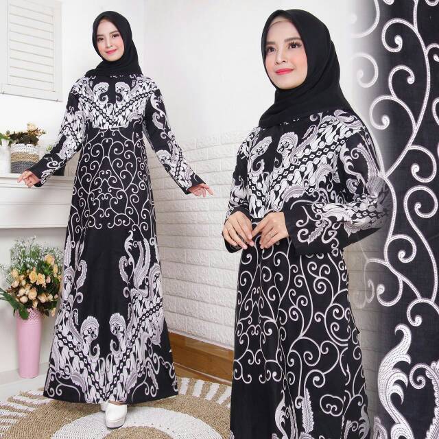 Gamis batik modern kekinian batik pekalonganmotif ulir