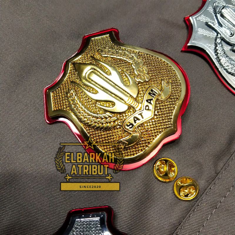 kewenangan satpam,security  putih/kuning /lencana satpam,security chrome/gold