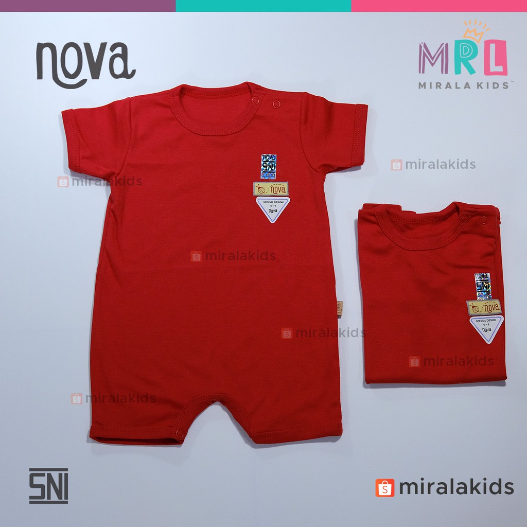 Nova Romper Bayi SNI - Jumper Bayi Segiempat New Series Polos dan Motif