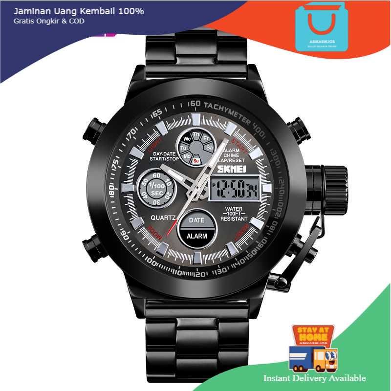 SKMEI ORIGINAL Jam Tangan Analog Chrono Pria Stainless Steel Strap 1515