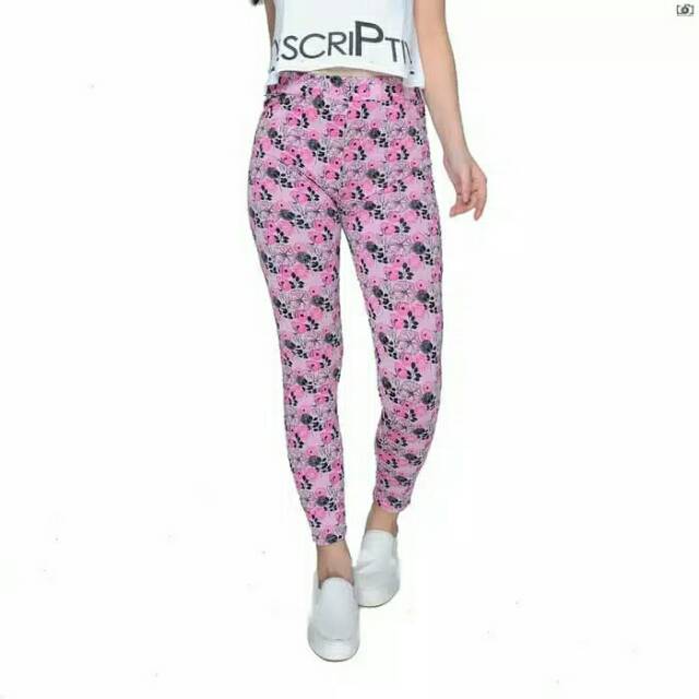 Legging Motif Random Wanita Jersey Lembut Standar - Jumbo { RANDOM }