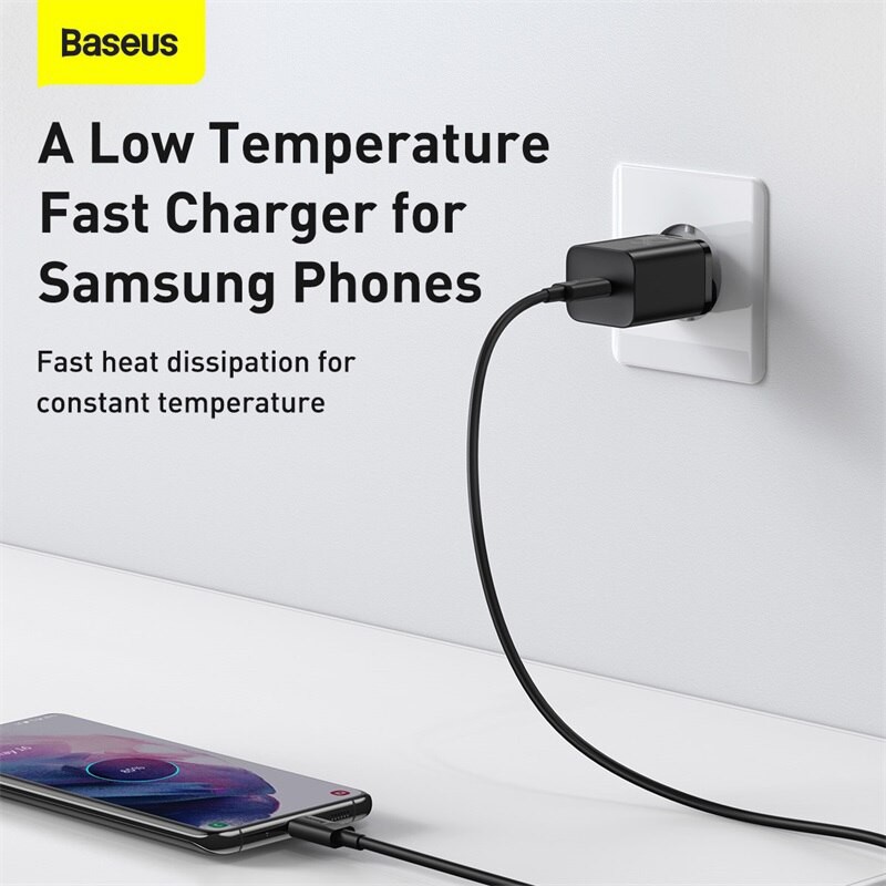 BASEUS ORGINAL Adaptor Travel Charger Super Si 25W Type C to Type C Quick Charge Fast Charging Casan