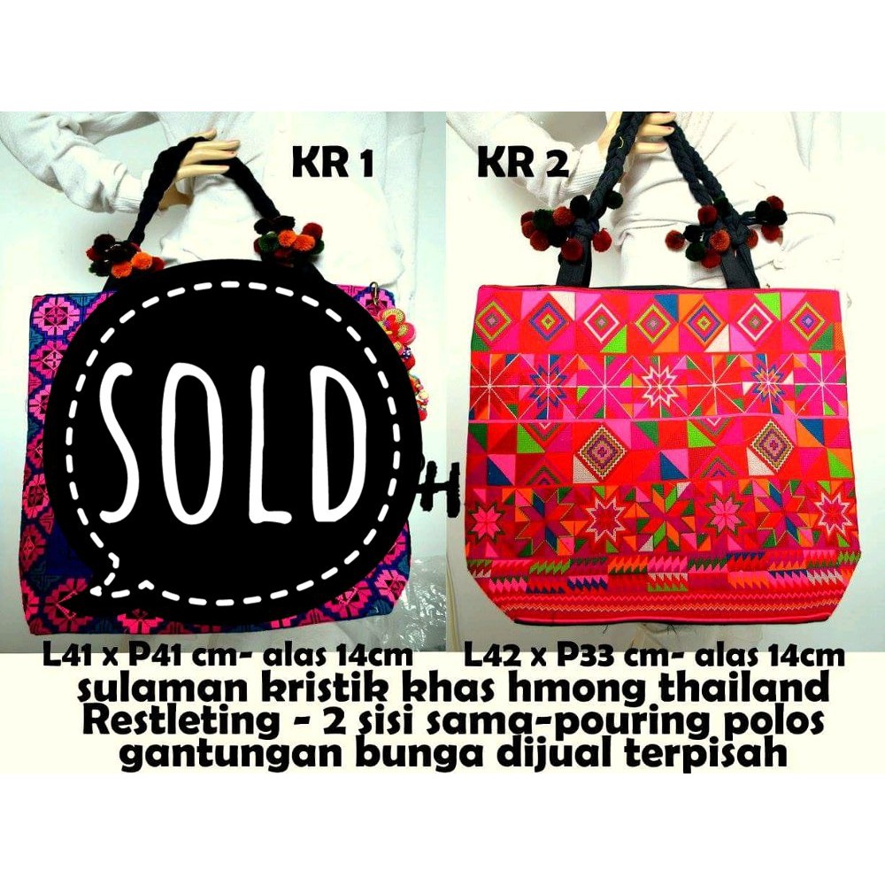 GROSIR Tas Bordir Thailand - Kristik KR 1 dan 2