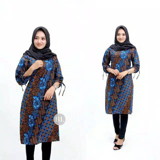 Tunik batik atsan size m.l.xl bahan katun primisma