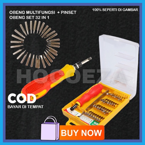 OBENG PROFESSIONAL MULTIFUNGSI OBENG SET + PINSET 32 IN 1 SCREWDRIVER SET VA358