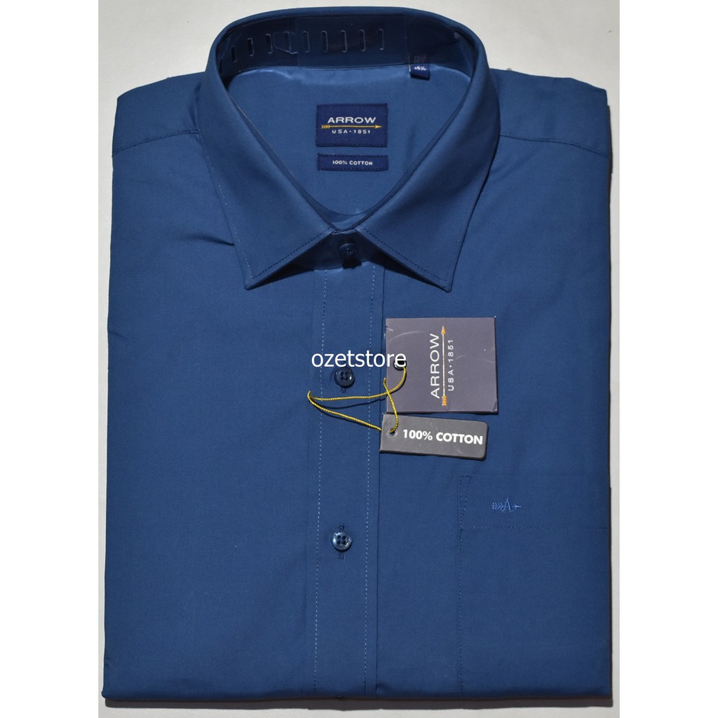Kemeja Pria Casual Lengan Pendek ARROW Biru Reguler CF48 ORI