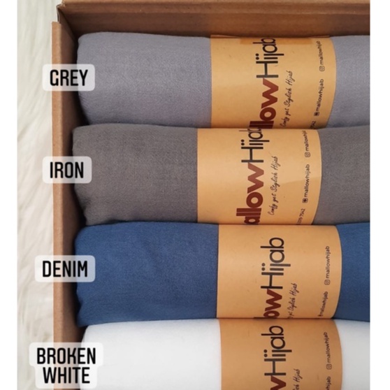 Basic Voal Hijab Segiempat Premium Voal by Mallow Hijab-Iron 120