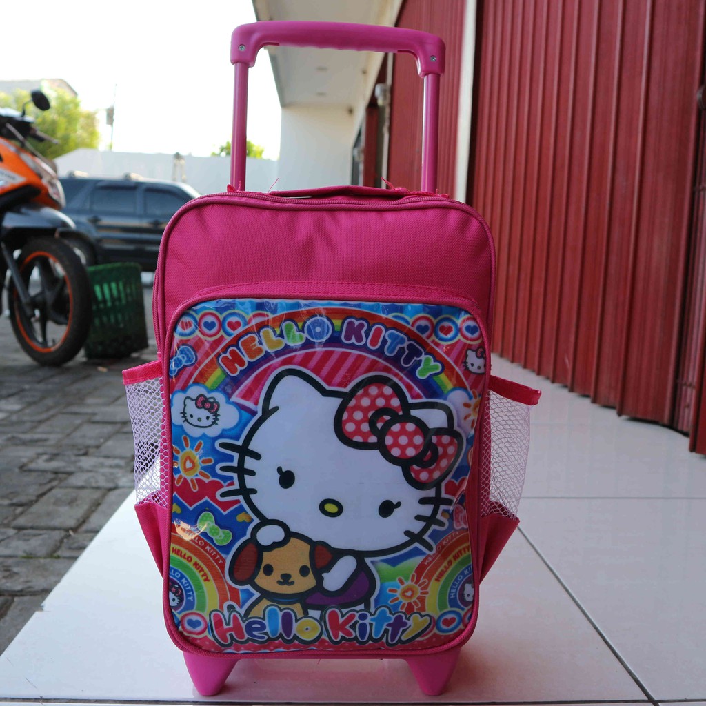 Tas Ransel Gendong Dorong Anak Kecil Hello Kitty Pink Lucu Mungil Unyu