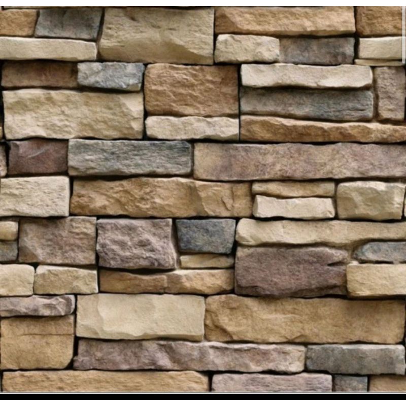 Wallpaper Dinding Batu Bata Hitam Orange Abu Abu Batu Bata Bakar Biru Batu Bata Putih 3D Batu Bata L