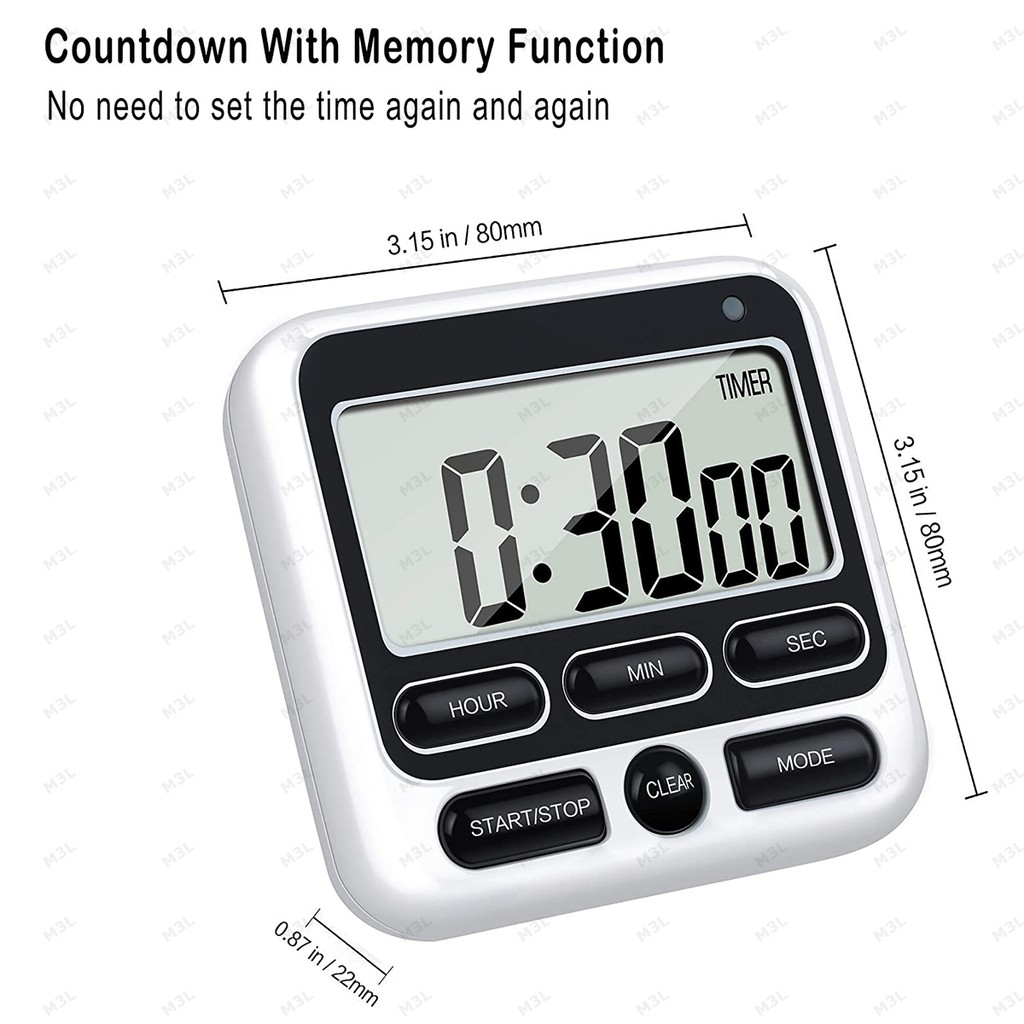 Digital Kitchen Timer Stopwatch Masak Dapur Cooking Alarm Kopi Kue