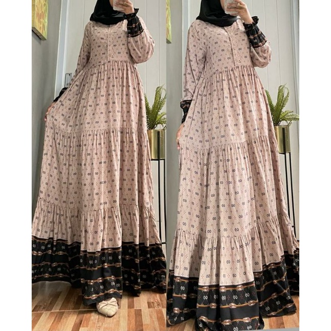 Gucea Maxy, GAMIS RAYON MUSLIM CANTIK FIT XL LD 104 BAHAN RAYON VISCOSE PREMIUM TERMURAH OOTD KEKINIAN MODIS TERLARIS