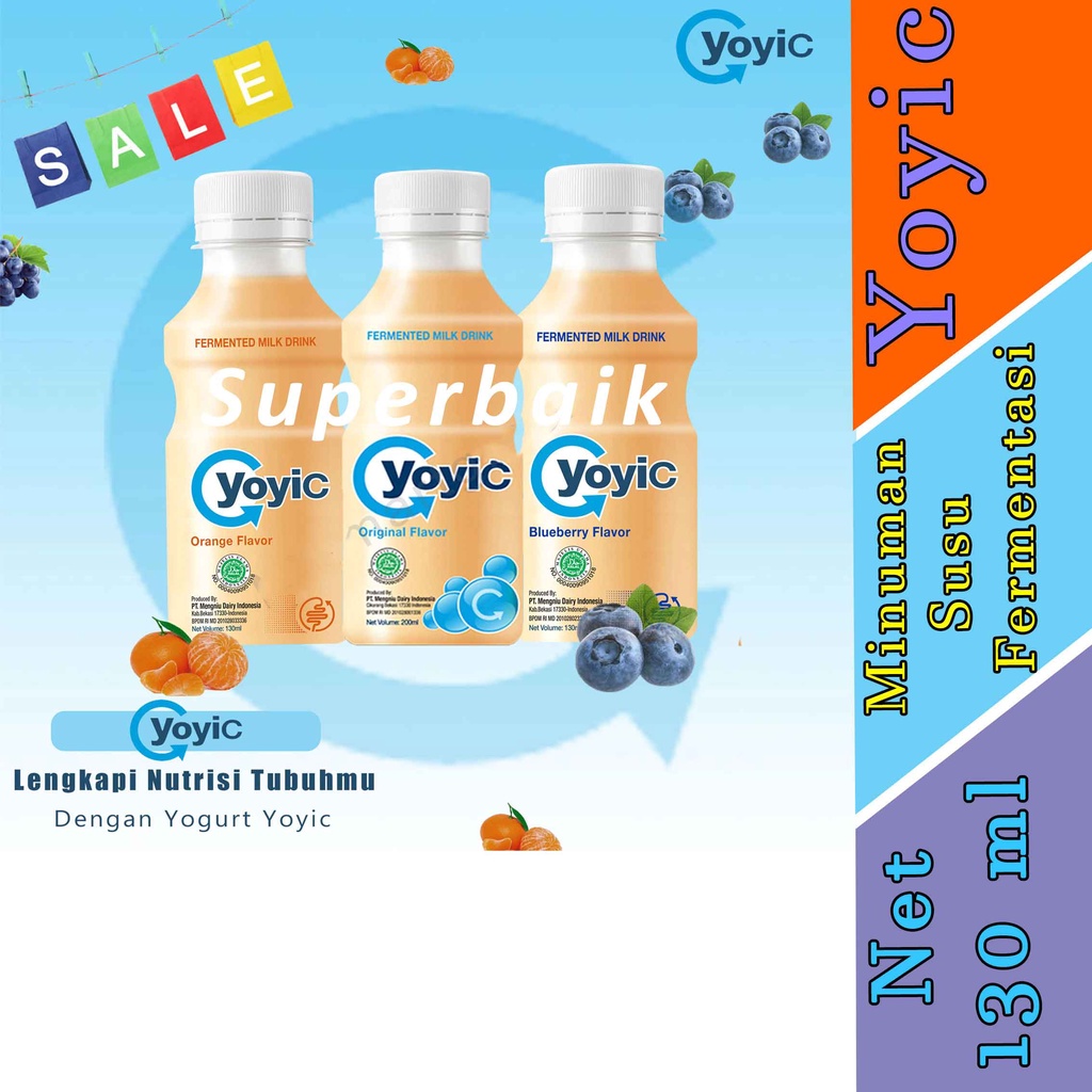 

SUSU YOGURT - YOYIC - MINUMAN SUSU FERMENTASI - 130ML - 1 PCS