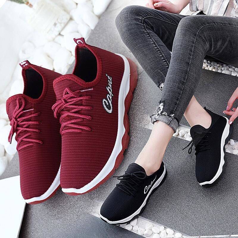 TOPGROSIR LV0104 Sepatu Sneakers Wanita Import Bahan Kanvas Capcut