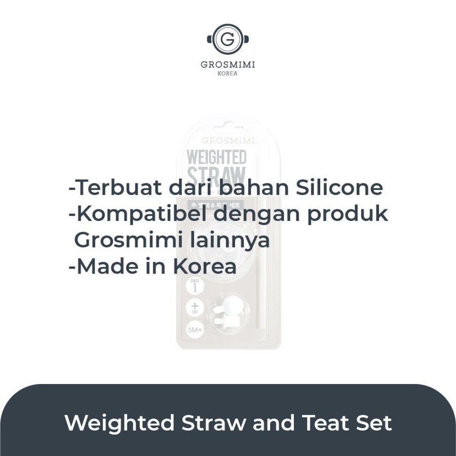 Grosmimi Weighted Straw &amp; Teat Set