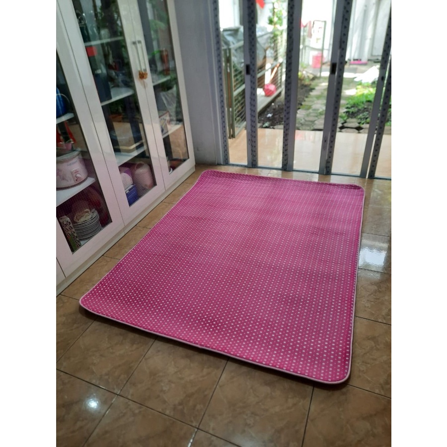 Karpet Busa FONIX Malaysia Bulu Super Lembut Anti Slip 150 x 190 Minimalis F114, Rasfur Korea-1