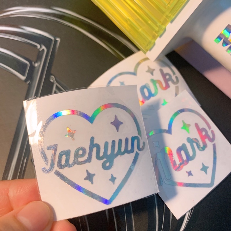 NCT STICKER LIGHTSTICK HEART DECAL HOLOGRAM