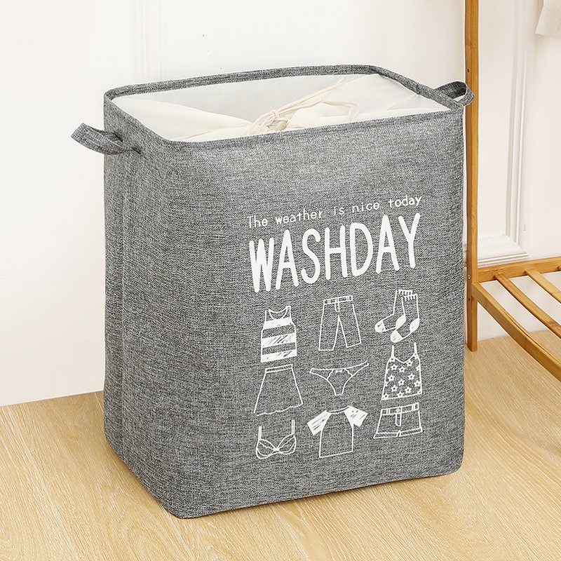 Keranjang Baju Cucian Pakaian Kotor Laundry Basket Keranjang Bulat 44x33x54cm