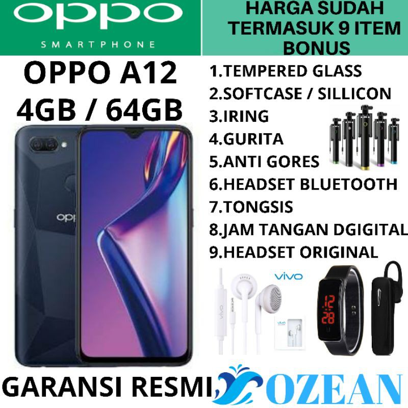 Oppo A12 A15 4 64 Ram 4gb Ram 3gb Garansi Resmi Shopee Indonesia