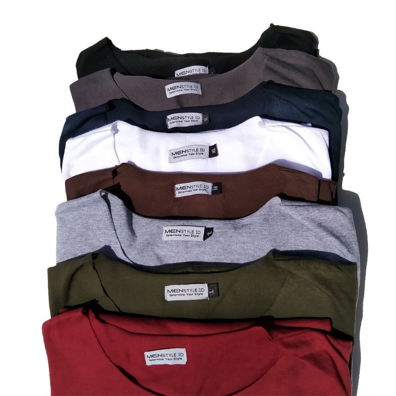 Tbasic Unfinished Tshirt Kaos Polos - Merah Maroon