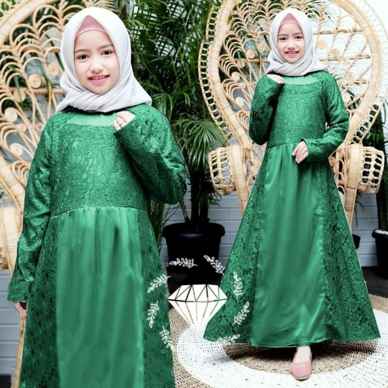 Baju Gamis Anak Perempuan Umur 8 -12 Tahun Model Terbaru Trendy Modern Kekinian 2020 - 2021 Minnako