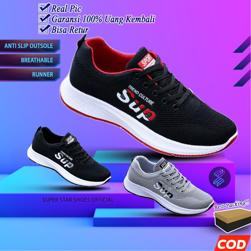 Sepatu sneakers pria supremc fashion import spatu sapatu shoes sneaker kets laki laki cowok cowo cwo