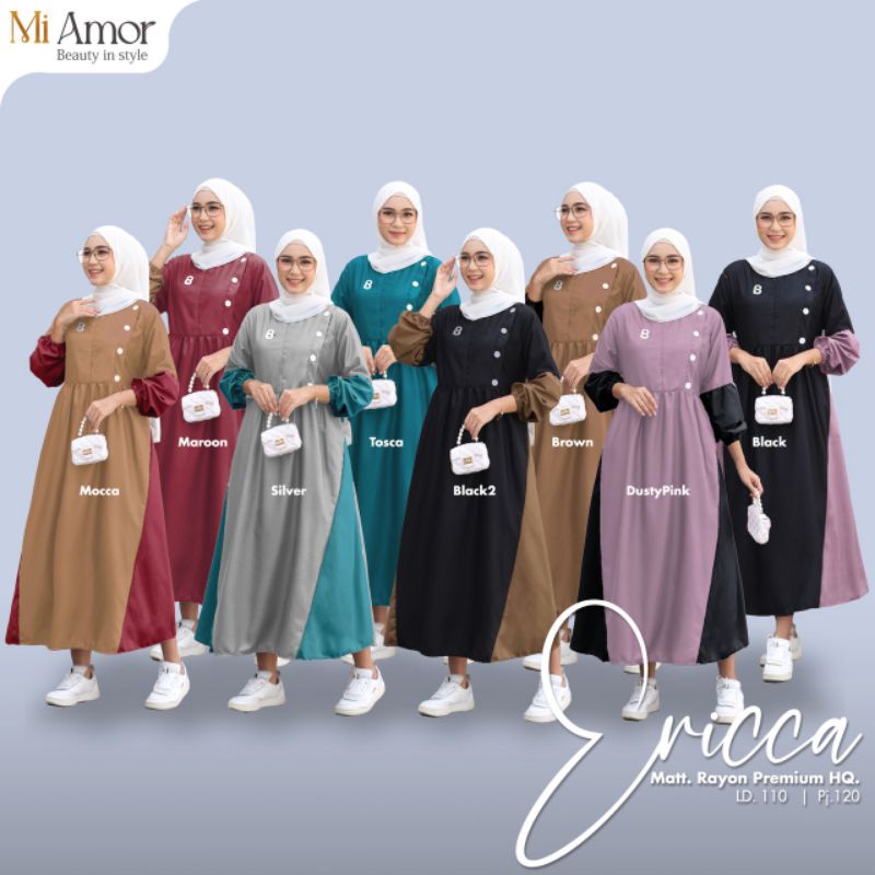 Errica Midi Dress Muslim Terbaru Korea Style Midi Dress Rayon by  Midi Dress Korea Midi Dress Terbar