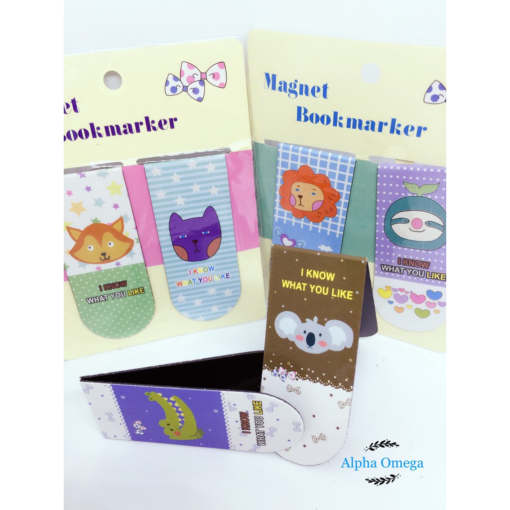 

Pembatas Buku / Bookmark Magnet Edisi Animals Lucu