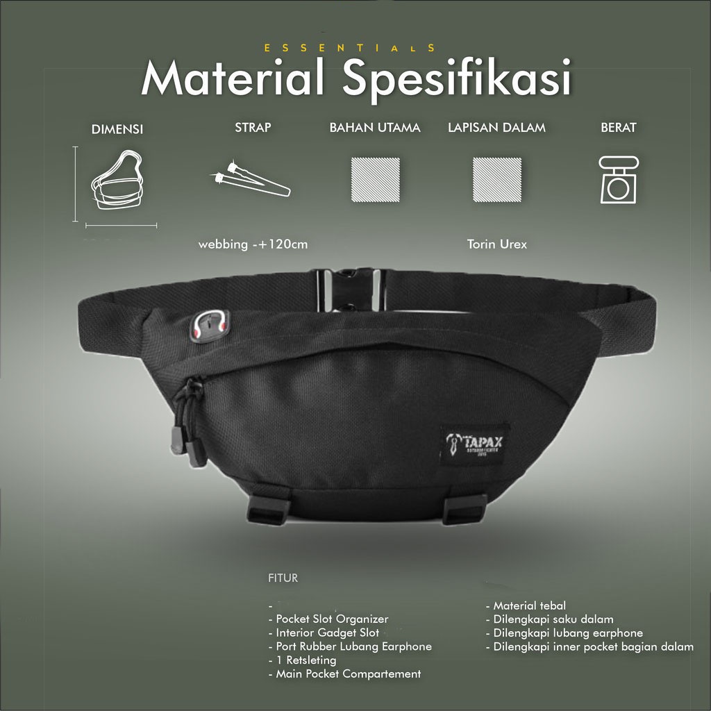 Tas Waistbag Selempang Almo Zetshop