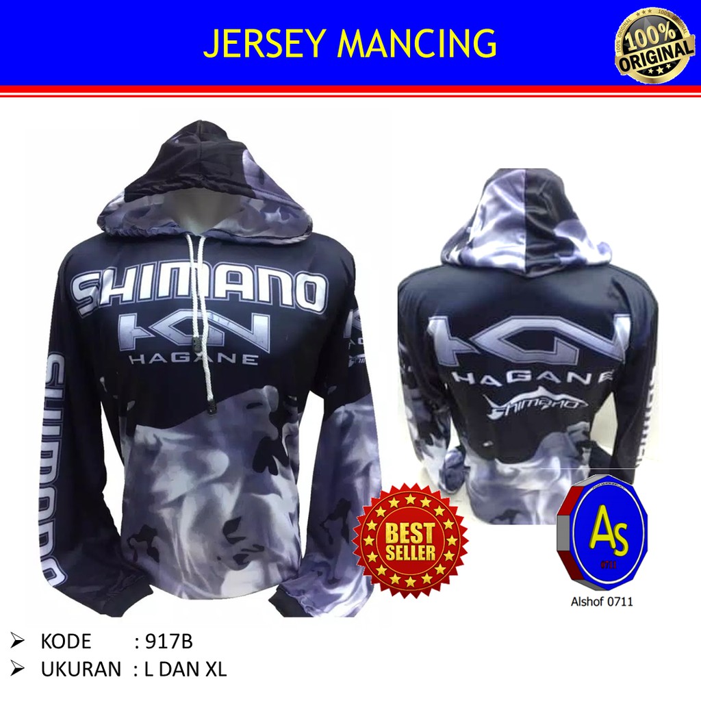 Kaos Jersey Hoodie mancing gowes goes sepeda SHIMANO hagane murah bagus keren terlaris terbaik