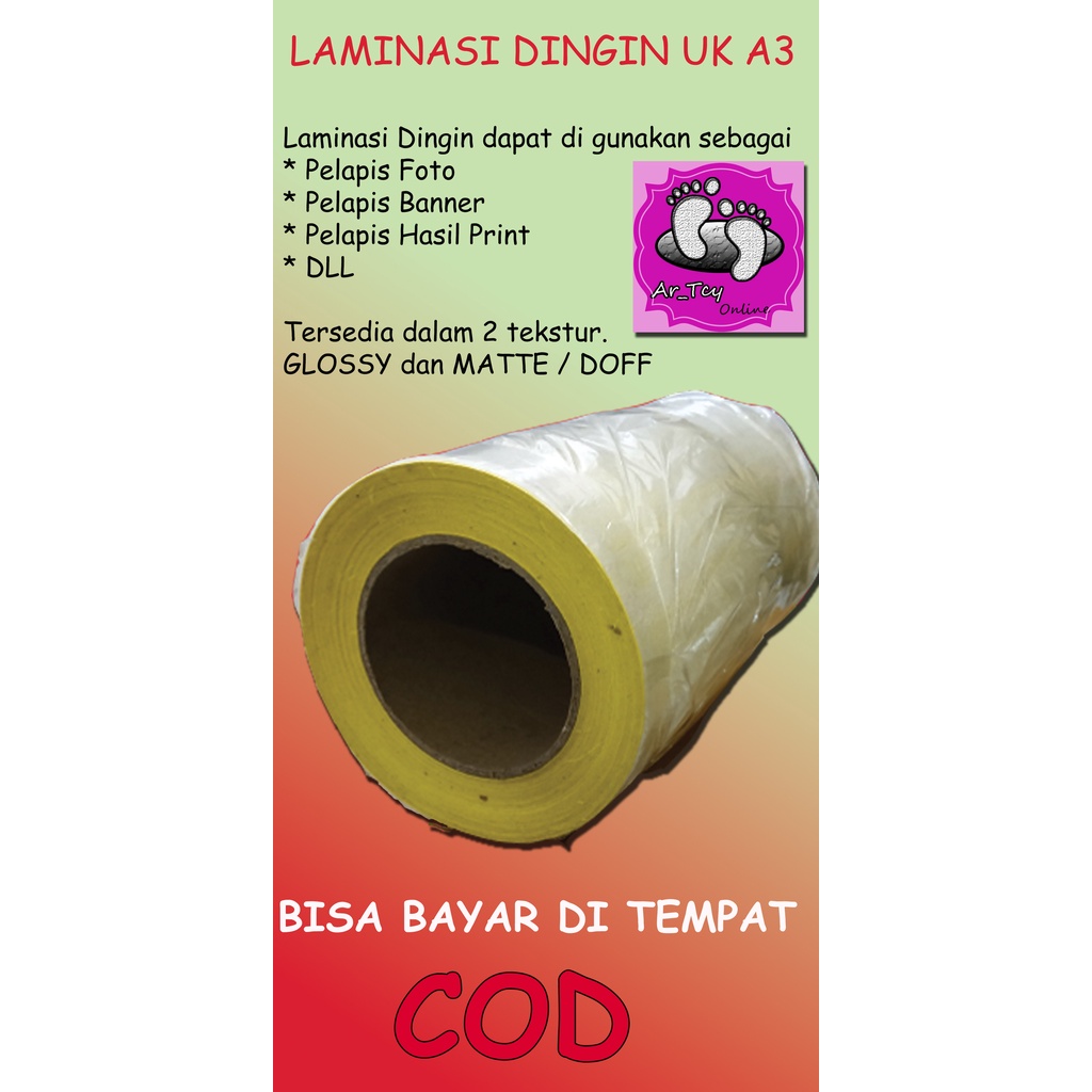 

Laminasi Dingin Roll Glossy Doff Matte A3