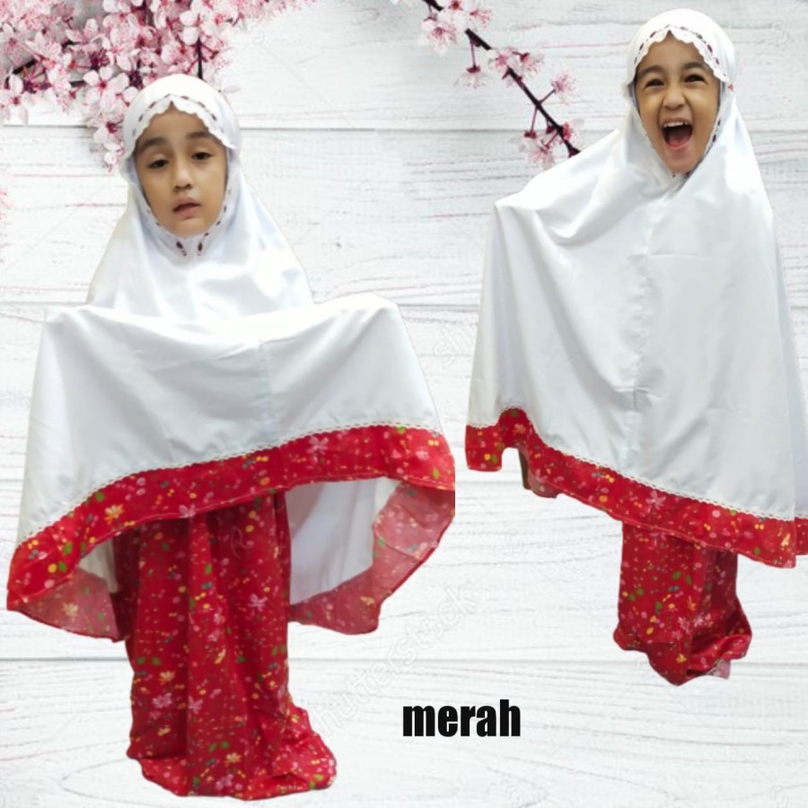 Mukena Santri Remple Batik Anak Katun/Harga Grosir/Best Seller/Bisa COD