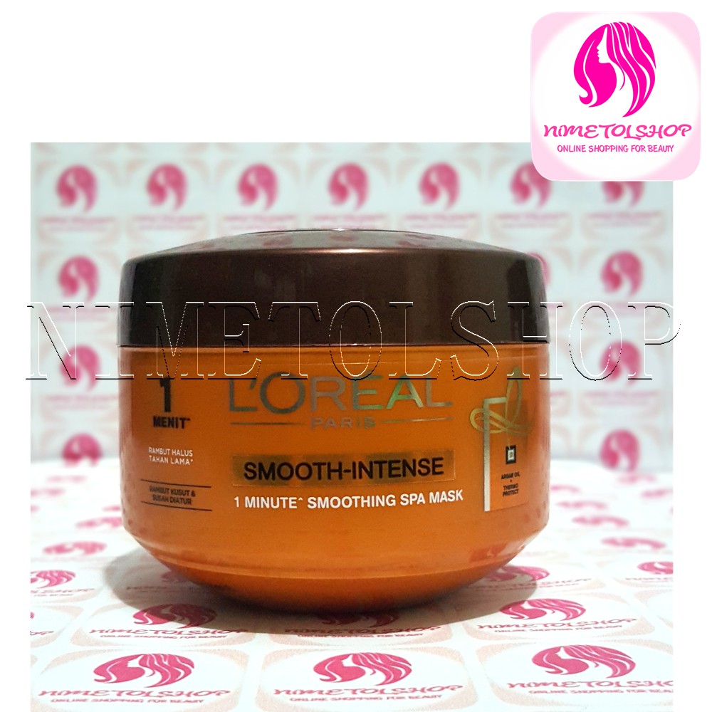 Loreal Smooth Intense Hair Mask 200ml Masker Rambut Rusak Kusut