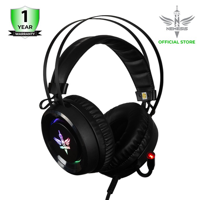 Headset Gaming RGB NYK Rubick HS N09 Headset Pc Laptop Hp