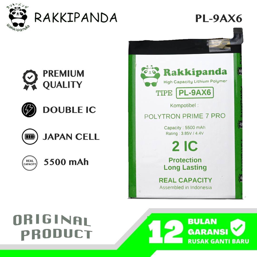 (R/K)- RakkiPanda - PL-9AX6 PL9AX6 PL 9AX6 Polytron Prime 7 Pro Batre Batrai Baterai