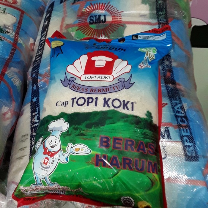 

gr011ttr Beras Topi Koki Pandan Wangi 5Kg Biru Sv012Ss