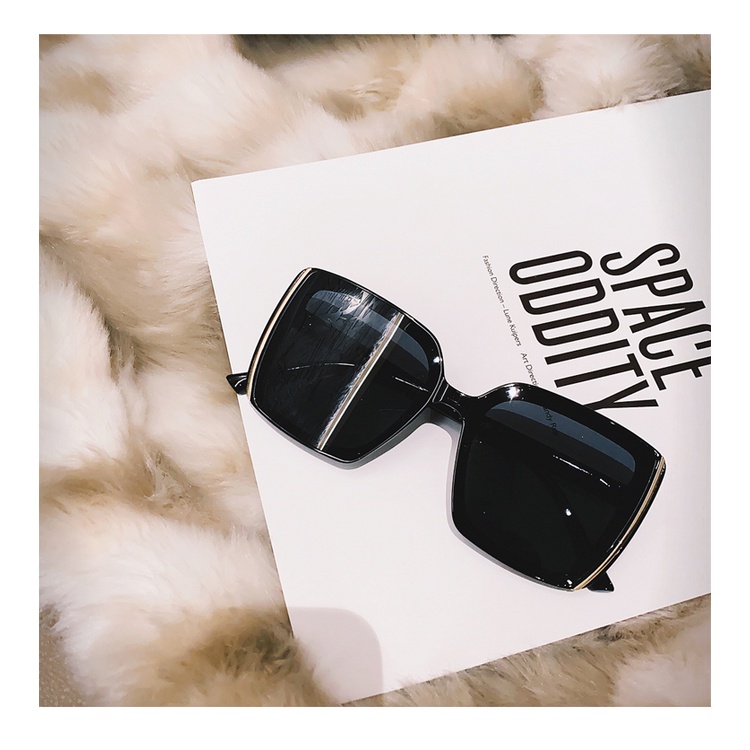 COD INS Fashion Oversized Square Kacamata Hitam Wanita Kaca Mata Fashion  Sunglasses