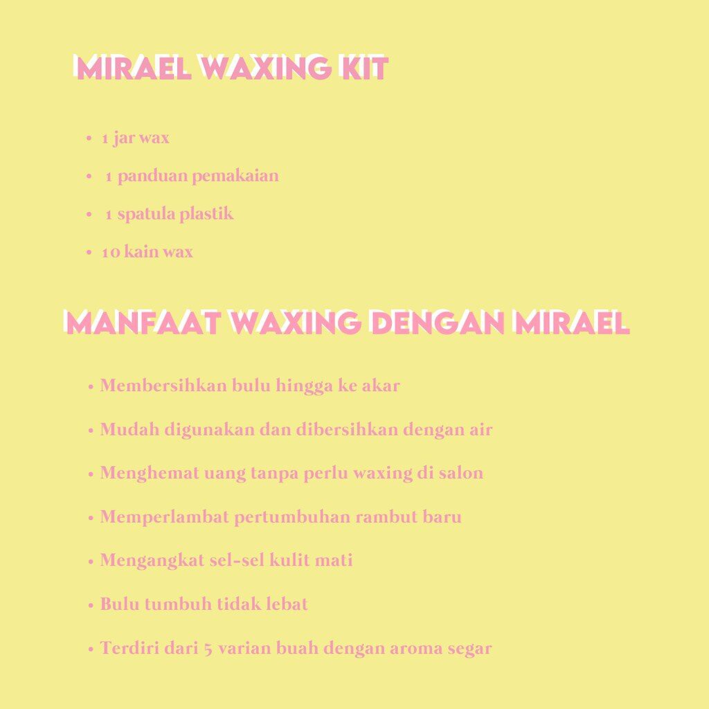 MIRAEL SUGAR WAXING KIT [BISA COD] ORIGINAL PAKET PENGHILANG BULU RAMBUT PERMANEN BELI 2 GRATIS 1