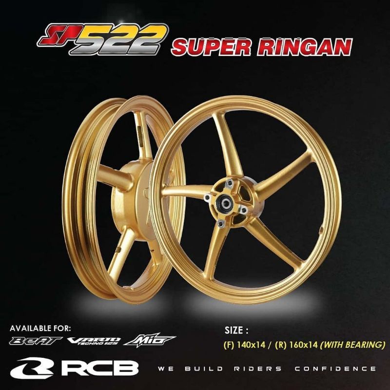 Velg RCB Ring 14 Beat Scoopy Vario 110 Karbu Vario 110 fi Scoopy Nee Beat Fi ESP Pop Street Spacy RC