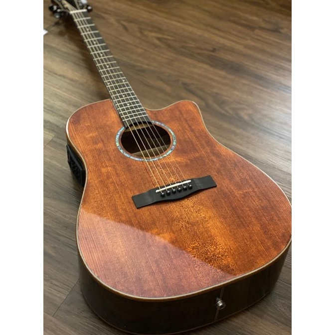 SQOE Spain S380 FG Acoustic guitar with solid top in Vintage Natural Star Seller Termurah