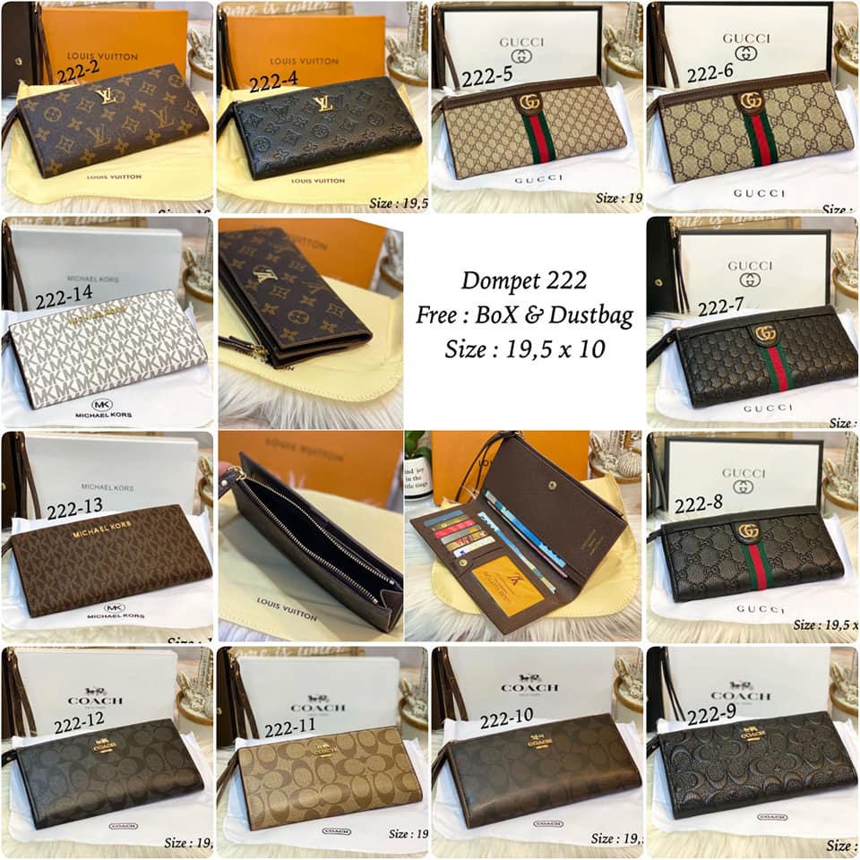 dompet panjang lipat dua kode 222 free box