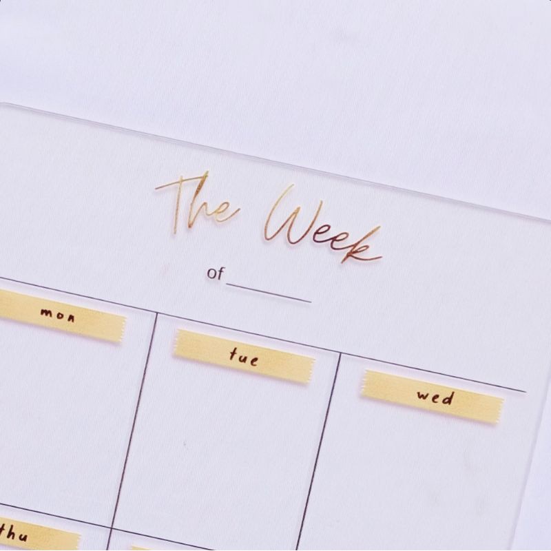 

GM's Acrylic Planner: The Week