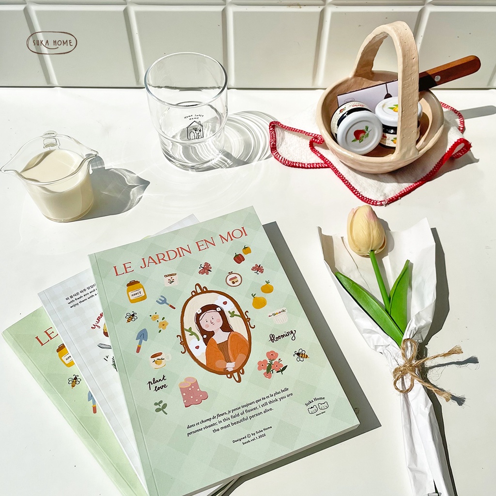 Buku Notebook Journaling | Buku Teks Buku Tulis Notebook Diary Aesthetic Catatan Agenda Jurnal Softcover Ukuran A5 Blank Fancy Paper Coquette Series Suka Home