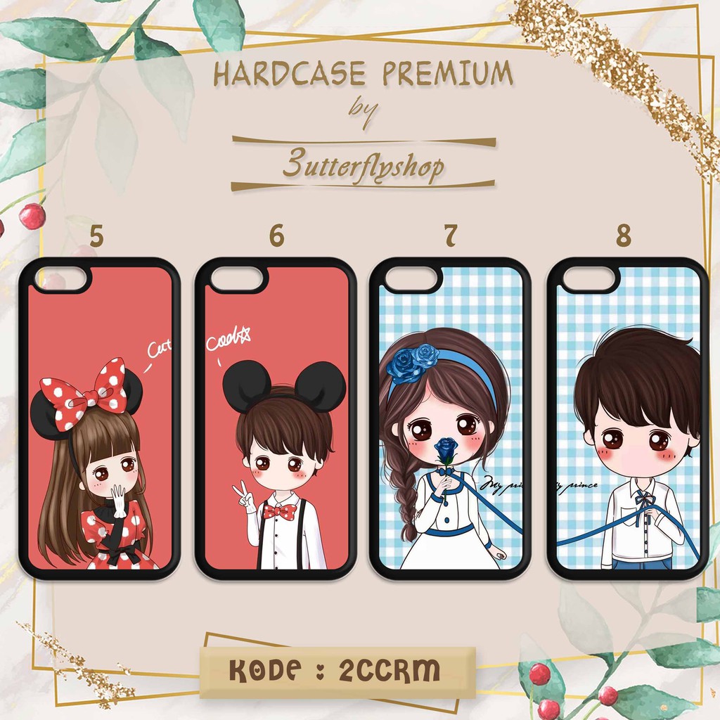 Hardcase Cute Couple casing case HP xiaomi samsung iphone oppo vivo realme redmi meizu